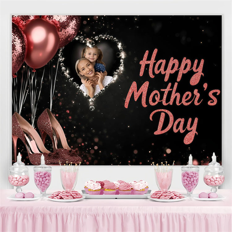 Muttertag Fotohintergrund Glänzende Ballons Fersen Individueller Hintergrund GQ3-194