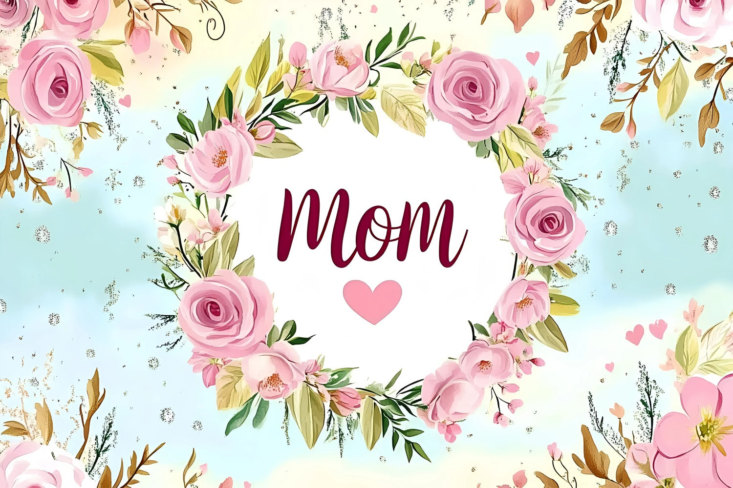 Backdrop für Muttertag Dreamy Rosenkranz Personalisierte Backdrop GQ3-199