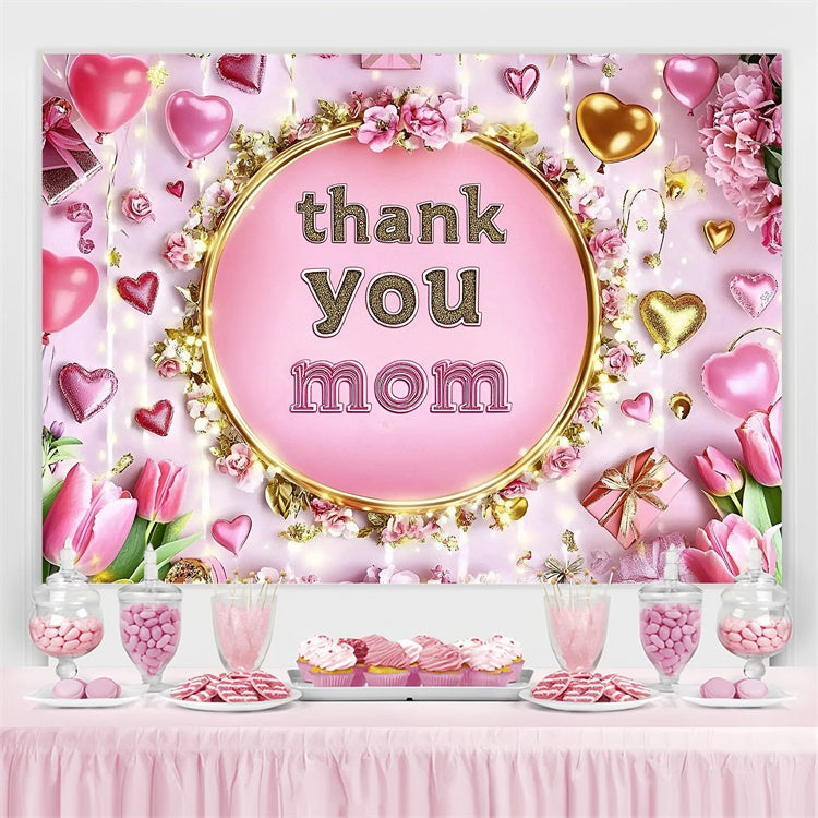 Hintergrund für Muttertag Glühende Herzballons Floral Individuelles Hintergrundbild GQ3-200