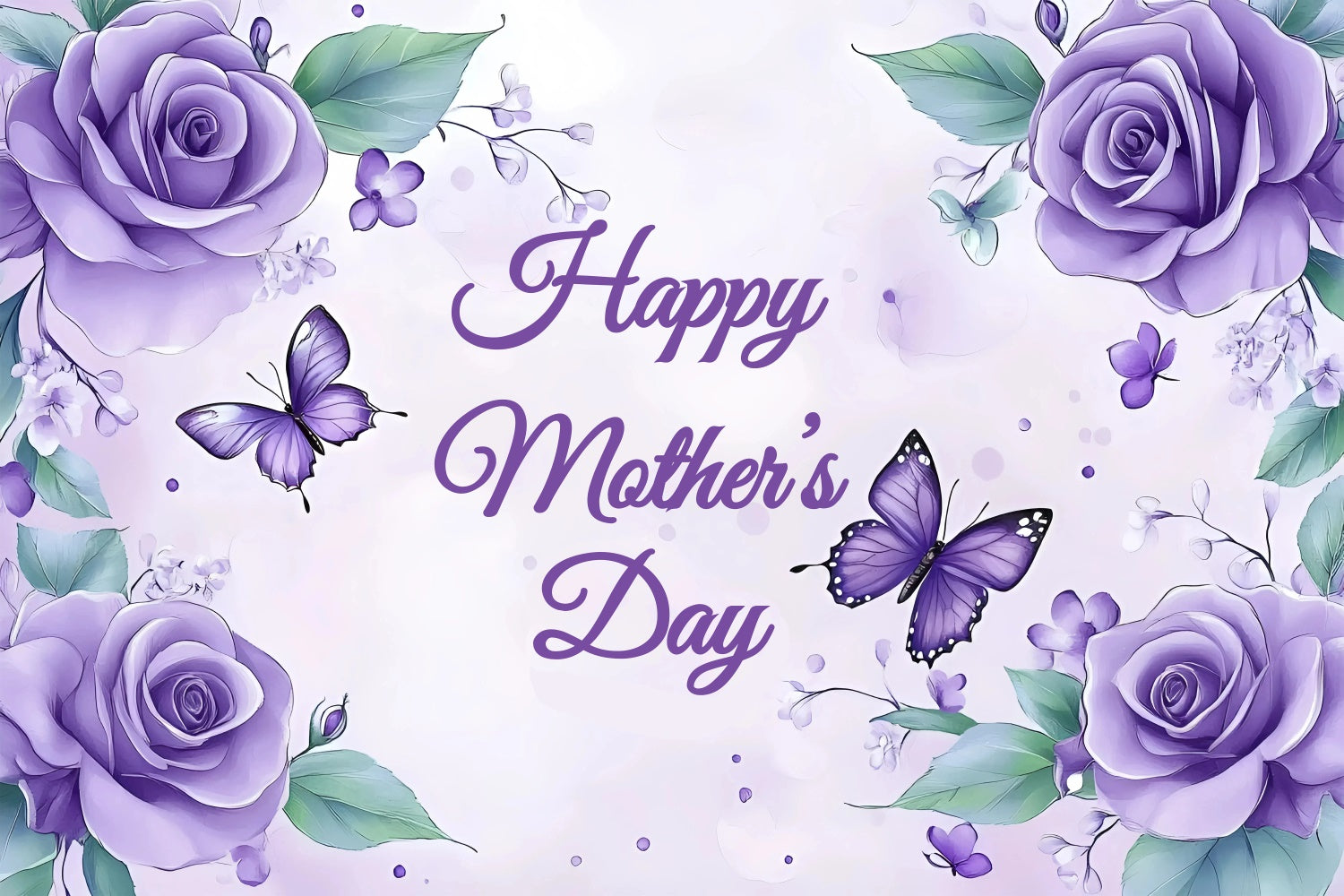 Muttertagskulissen Lila Blumenfantasie Individueller Hintergrund GQ3-203