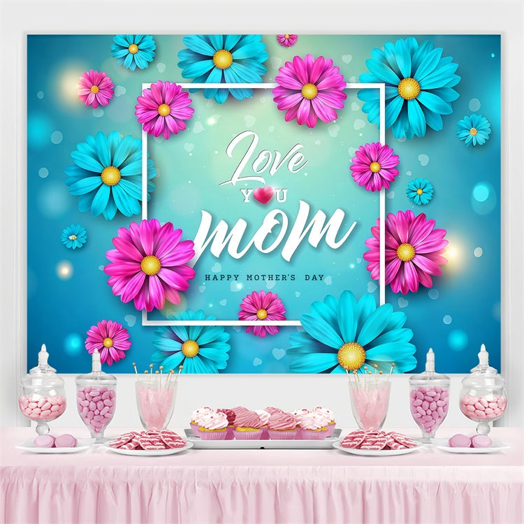 Kulissen für Muttertag Festliche Gänseblümchen Romantisch Individuelles Backdrop GQ3-205