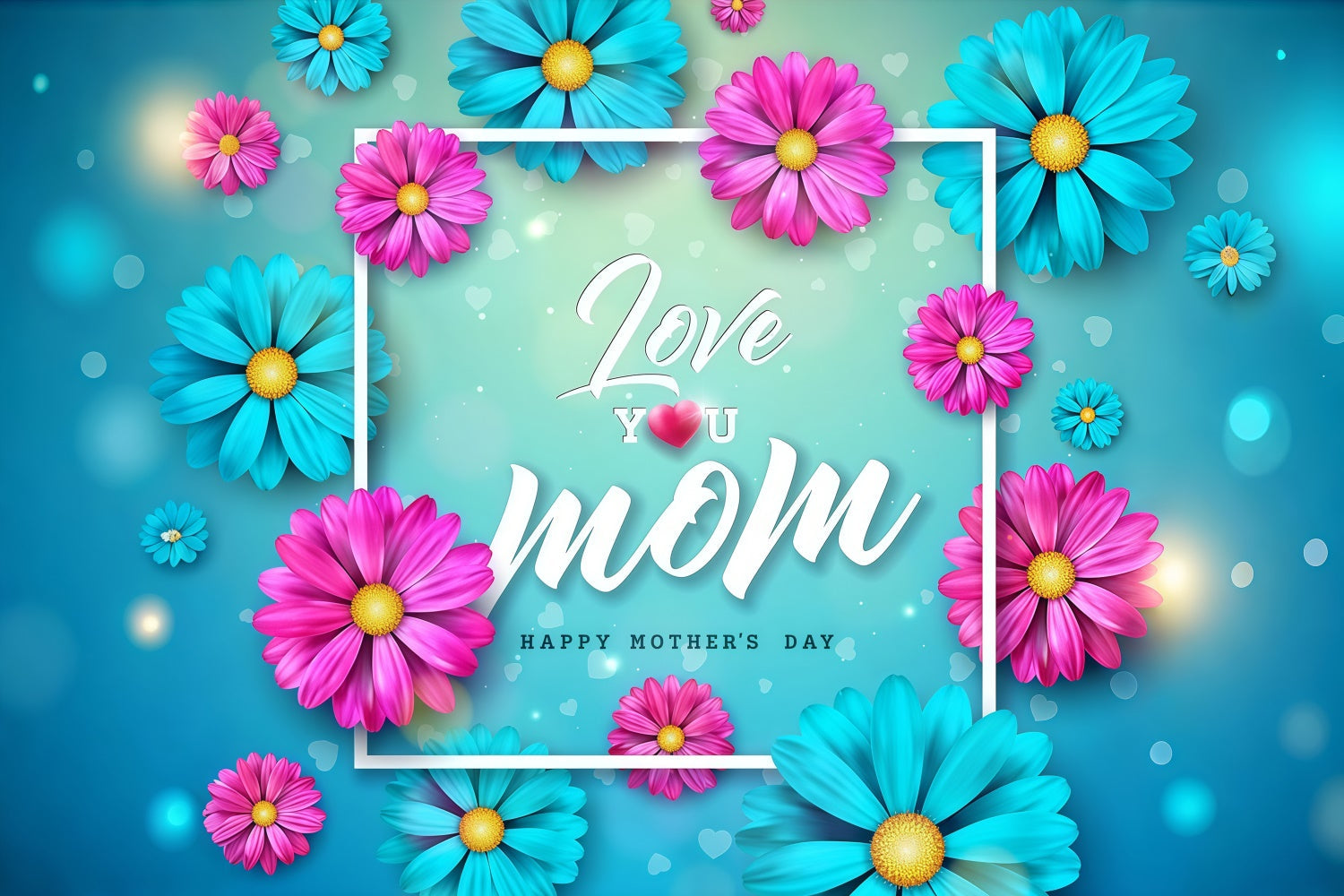 Kulissen für Muttertag Festliche Gänseblümchen Romantisch Individuelles Backdrop GQ3-205