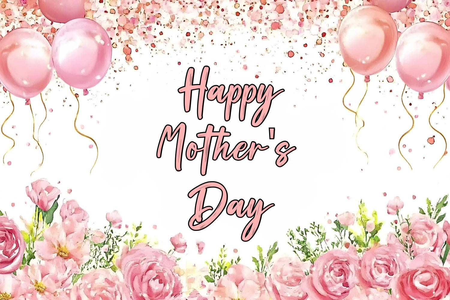 Ideen für Muttertagskulissen Ballon Elegante Blumenkulissen GQ3-206