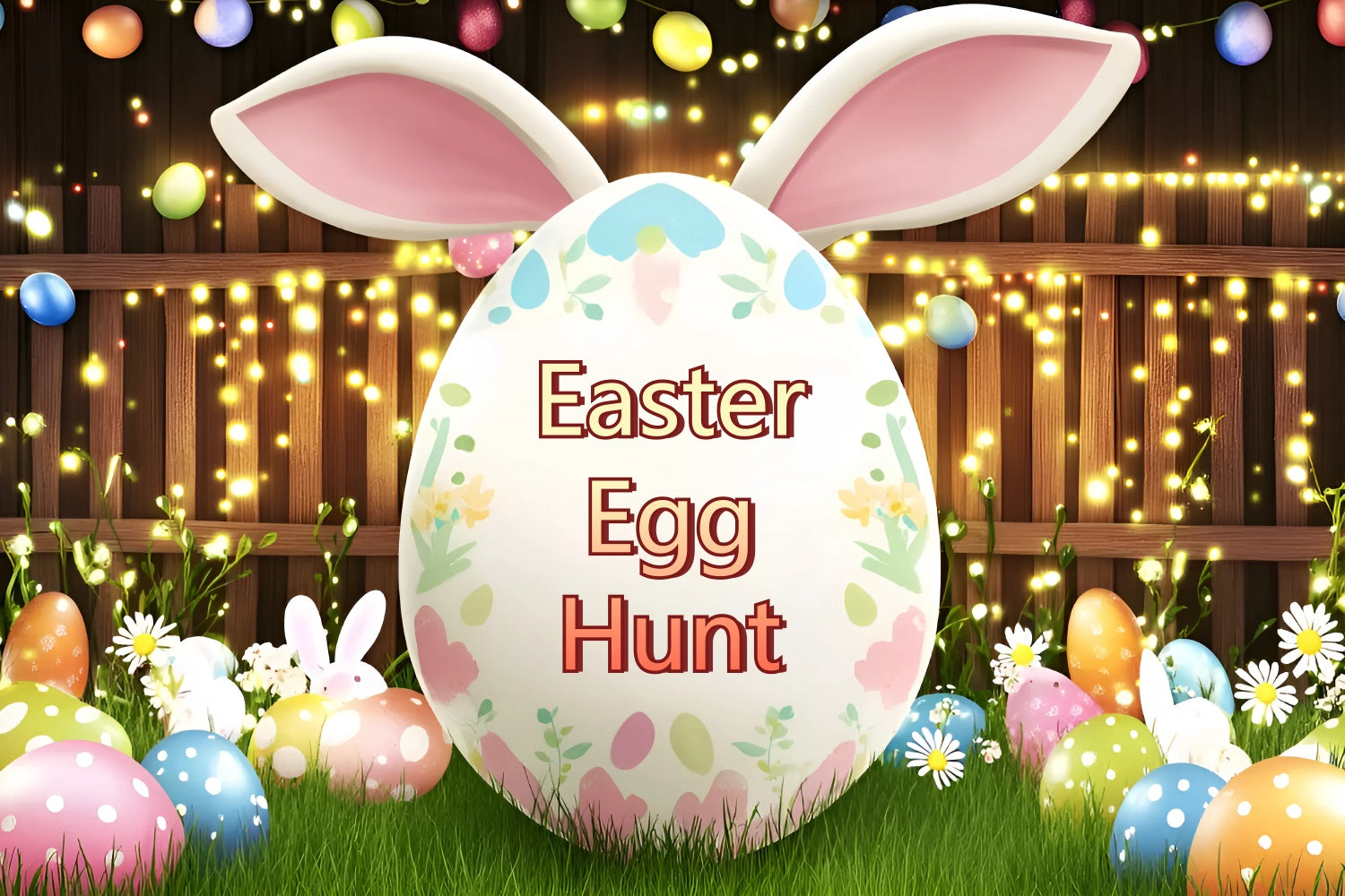 Fotohintergrund Ostern Leuchtendes Festliche Eierjagd Individueller Hintergrund GQ3-208