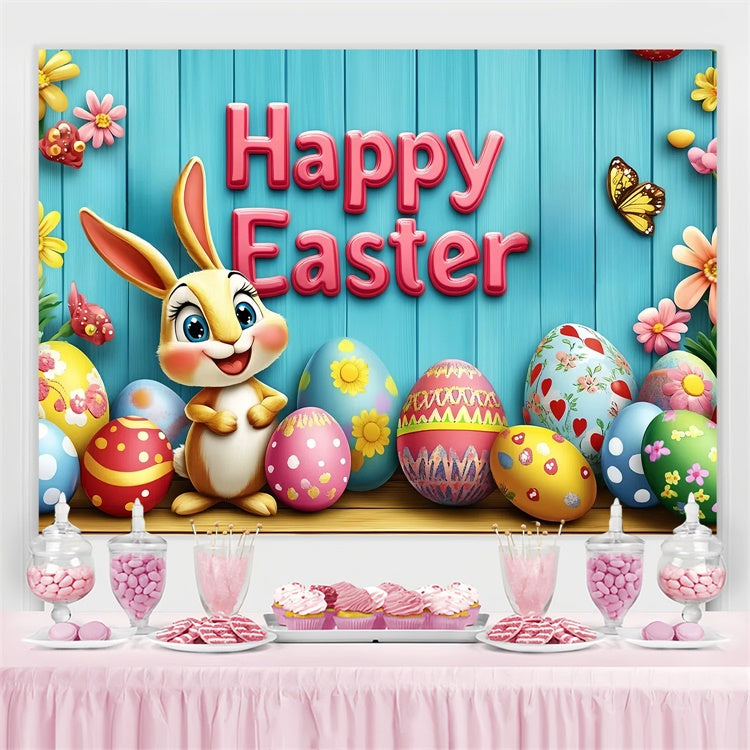Ostern Fotohintergrund Cartoon Hase Ei glücklich benutzerdefinierte Hintergrund GQ3-209