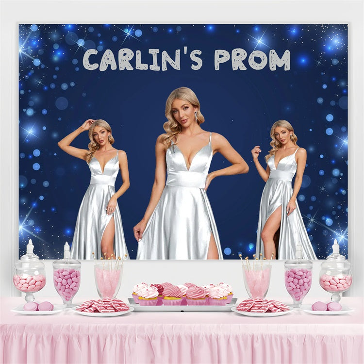 Prom Backdrop Ideen Glamour Blaue Lichter Graduation Party Customized Backdrop GQ3-242