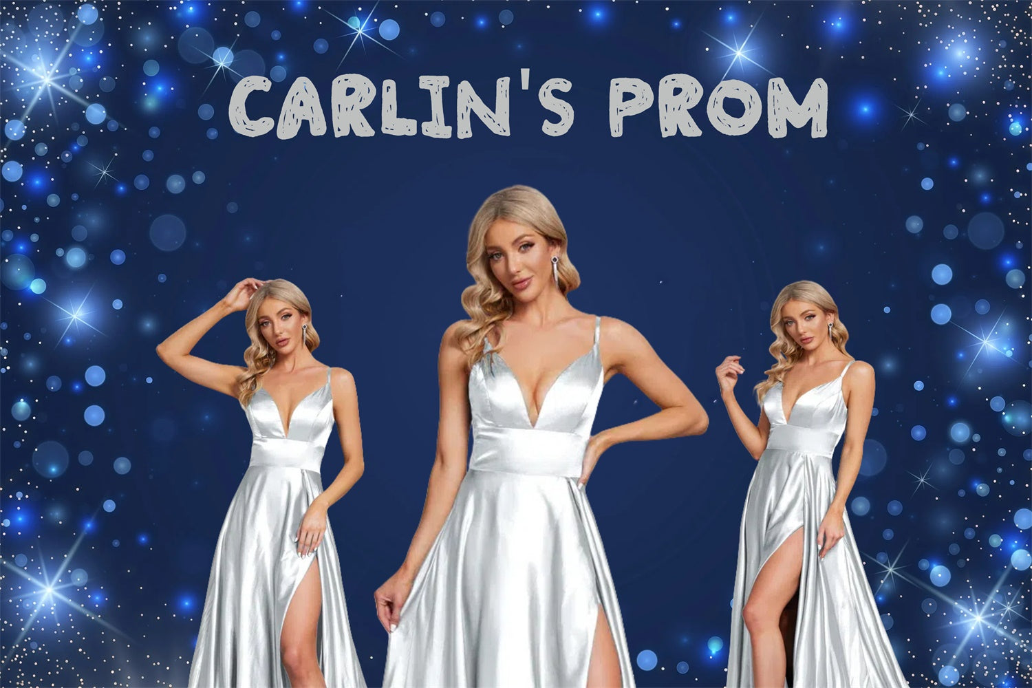 Prom Backdrop Ideen Glamour Blaue Lichter Graduation Party Customized Backdrop GQ3-242