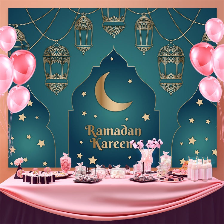 Ramadan Mubarak Backdrop Traditionelle Kareem-Szene Backdrop GQ3-6