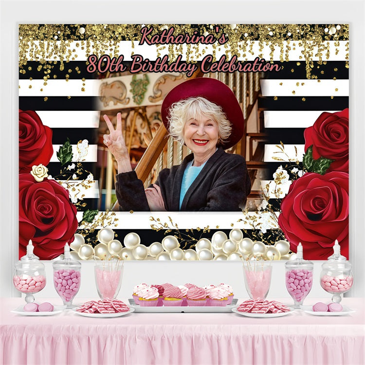 Personalisierte 70th Geburtstag Backdrop Rosa Diamond Funkeln Backdrop GQ4-12