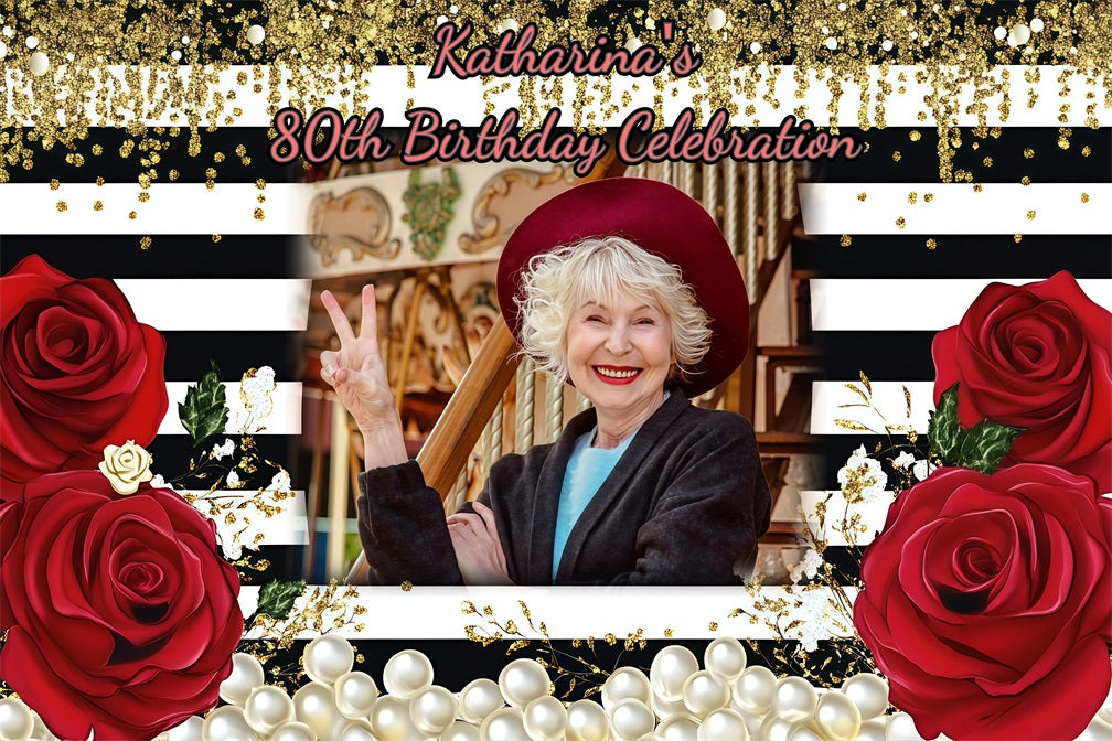 Personalisierte 70th Geburtstag Backdrop Rosa Diamond Funkeln Backdrop GQ4-12