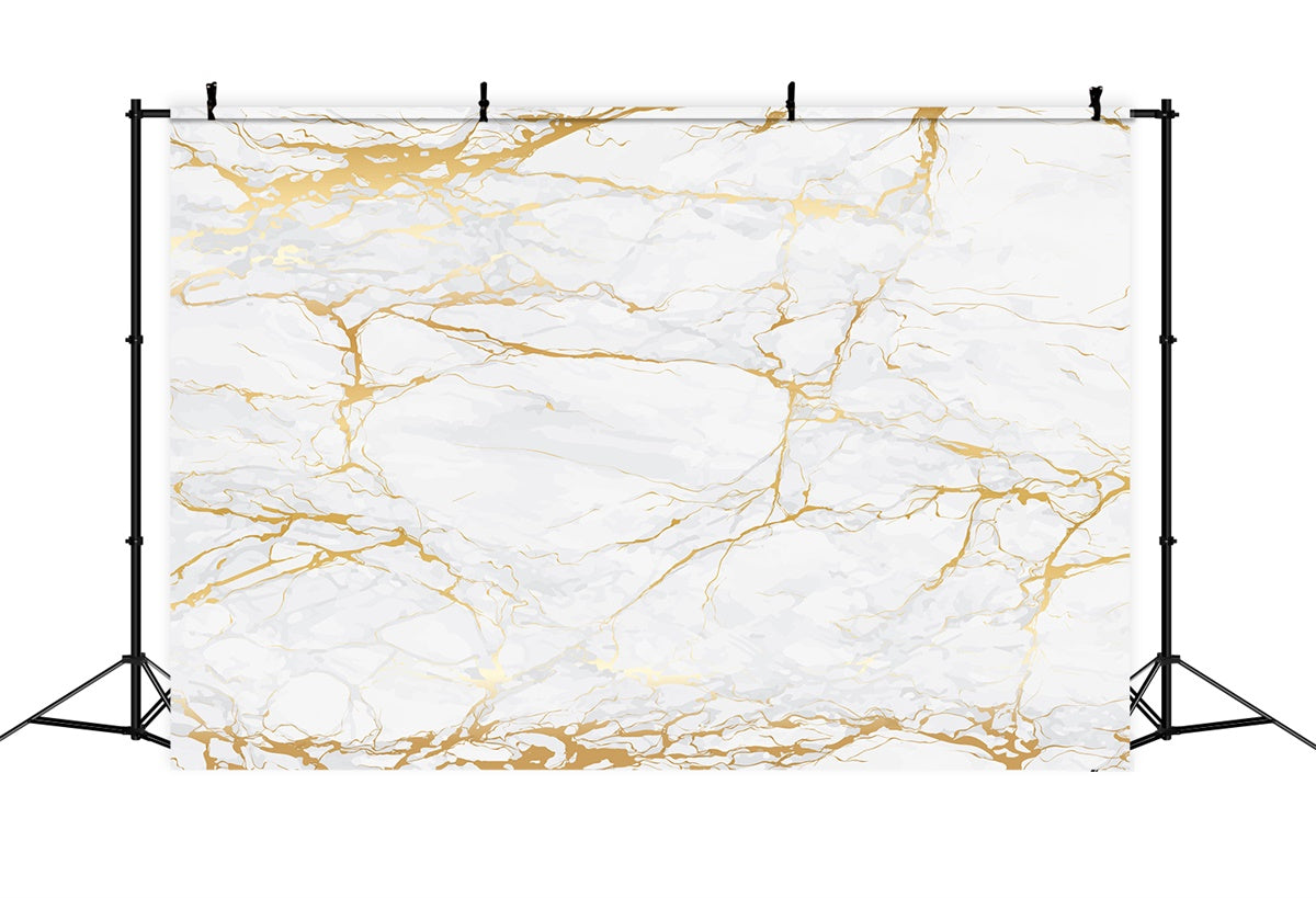 Marmor Fotokulisse Weißer Marmor Gold Riss Kulisse GQ4-145