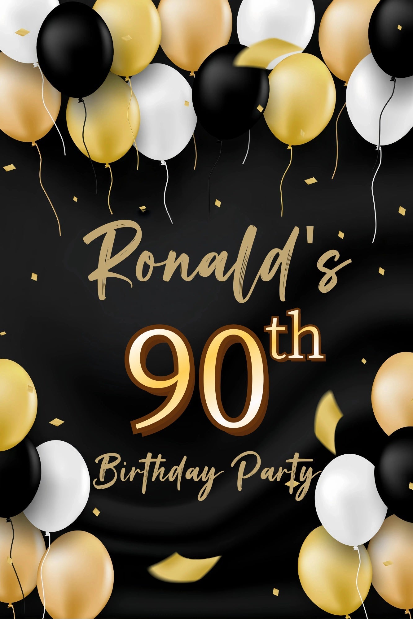 Benutzerdefinierte Geburtstag Backdrop Champagner Glass Pearl Garland Backdrop CSH4-47