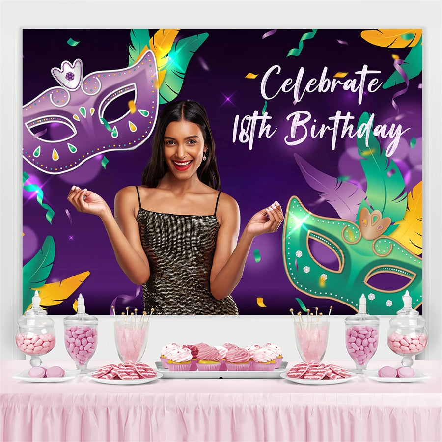 Personalisierte Geburtstag Backdrop Karneval Königin Feder Party Backdrop GQ4-223