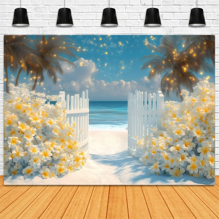 Sommer-Hintergrundbilder Tropische Blüten Strand-Hintergrundbilder GQ4-268