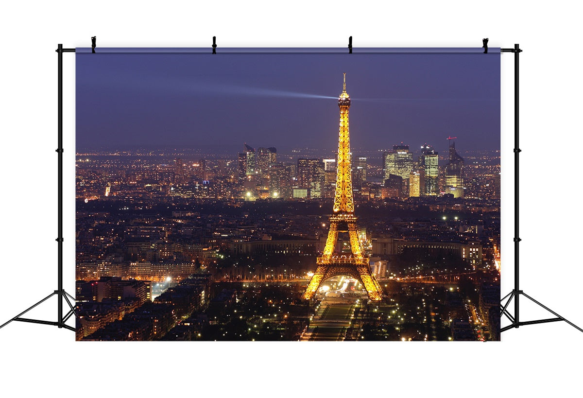 Nacht in Paris Backdrop Funkelnder Eiffelturm Urban Backdrop GQ4-34