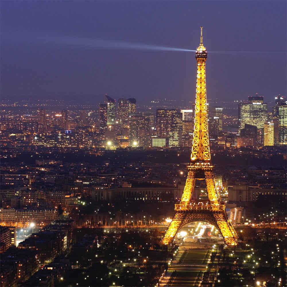 Nacht in Paris Backdrop Funkelnder Eiffelturm Urban Backdrop GQ4-34