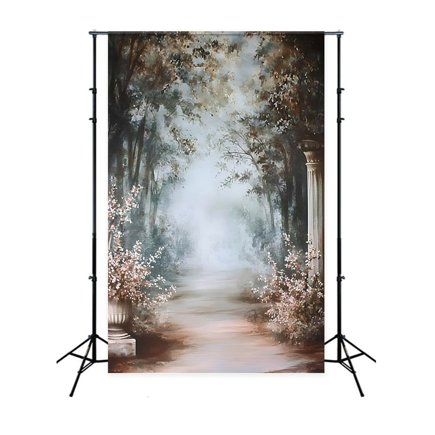 Antike Fotokulisse Enchanted Garden Path Vintage Backdrops GQ4-340