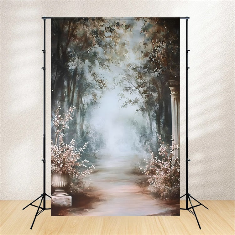 Antike Fotokulisse Enchanted Garden Path Vintage Backdrops GQ4-340