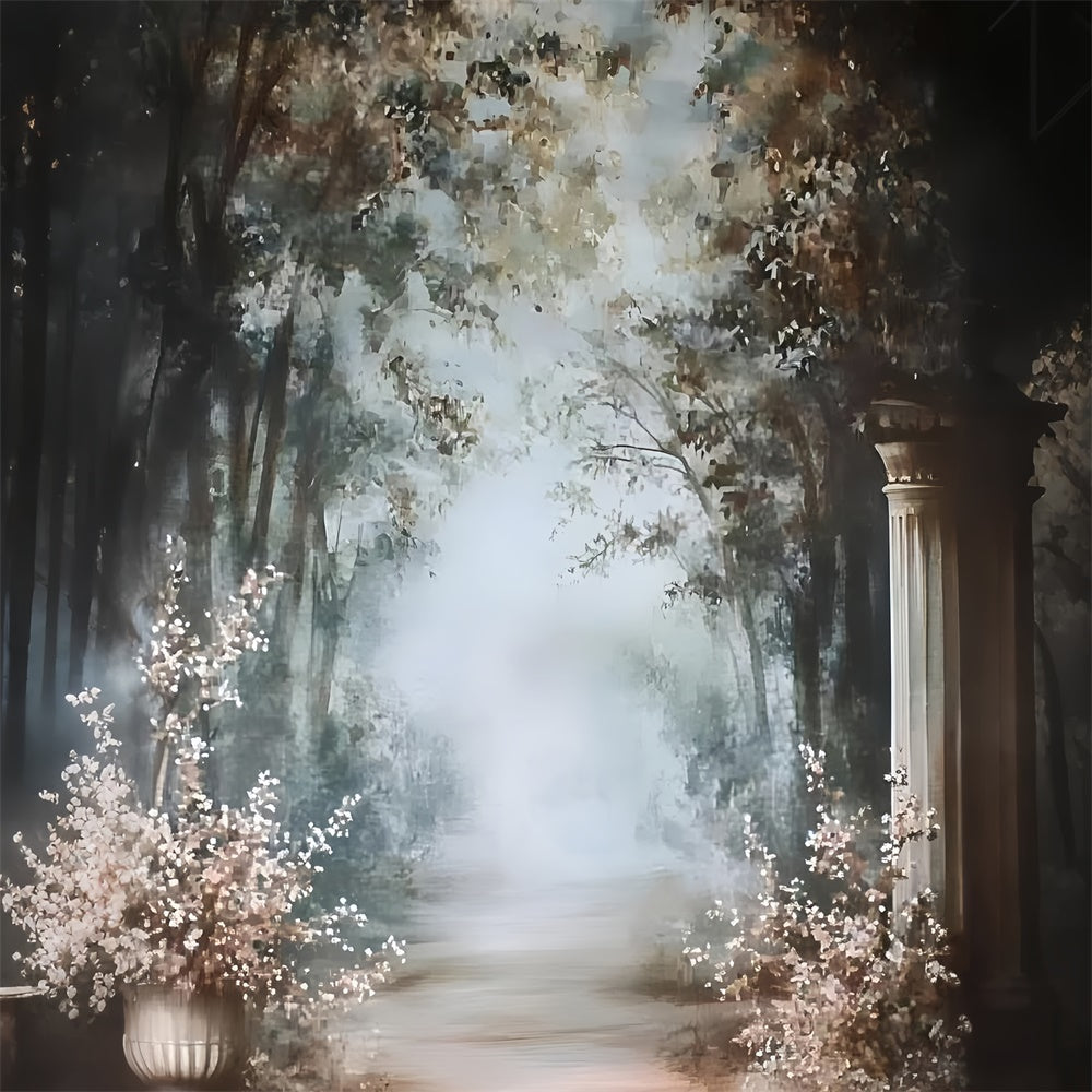 Antike Fotokulisse Enchanted Garden Path Vintage Backdrops GQ4-340