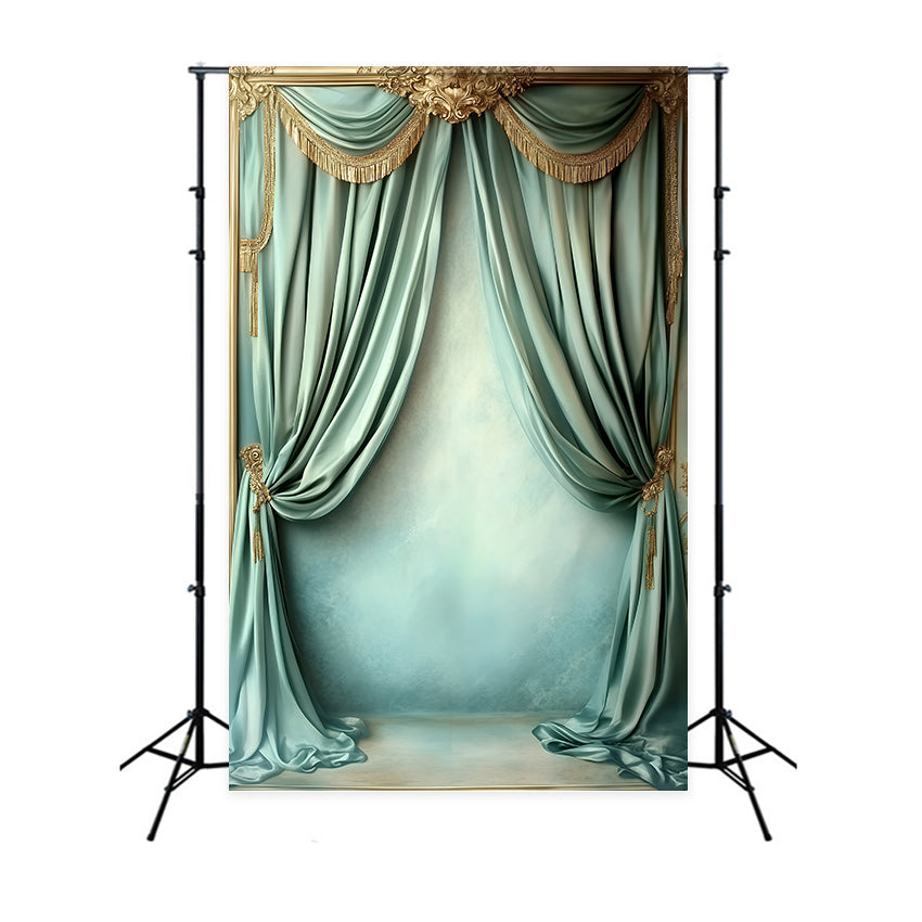 Vintage Hintergrund für Fotoshoot Opulente Vorhang Vintage Charme Hintergrund GQ4-345