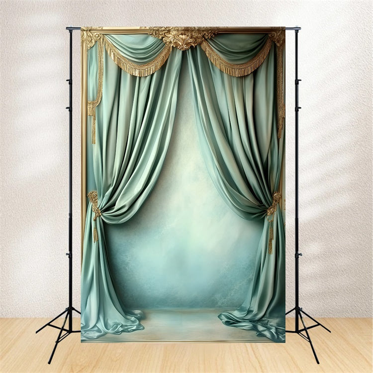 Vintage Hintergrund für Fotoshoot Opulente Vorhang Vintage Charme Hintergrund GQ4-345