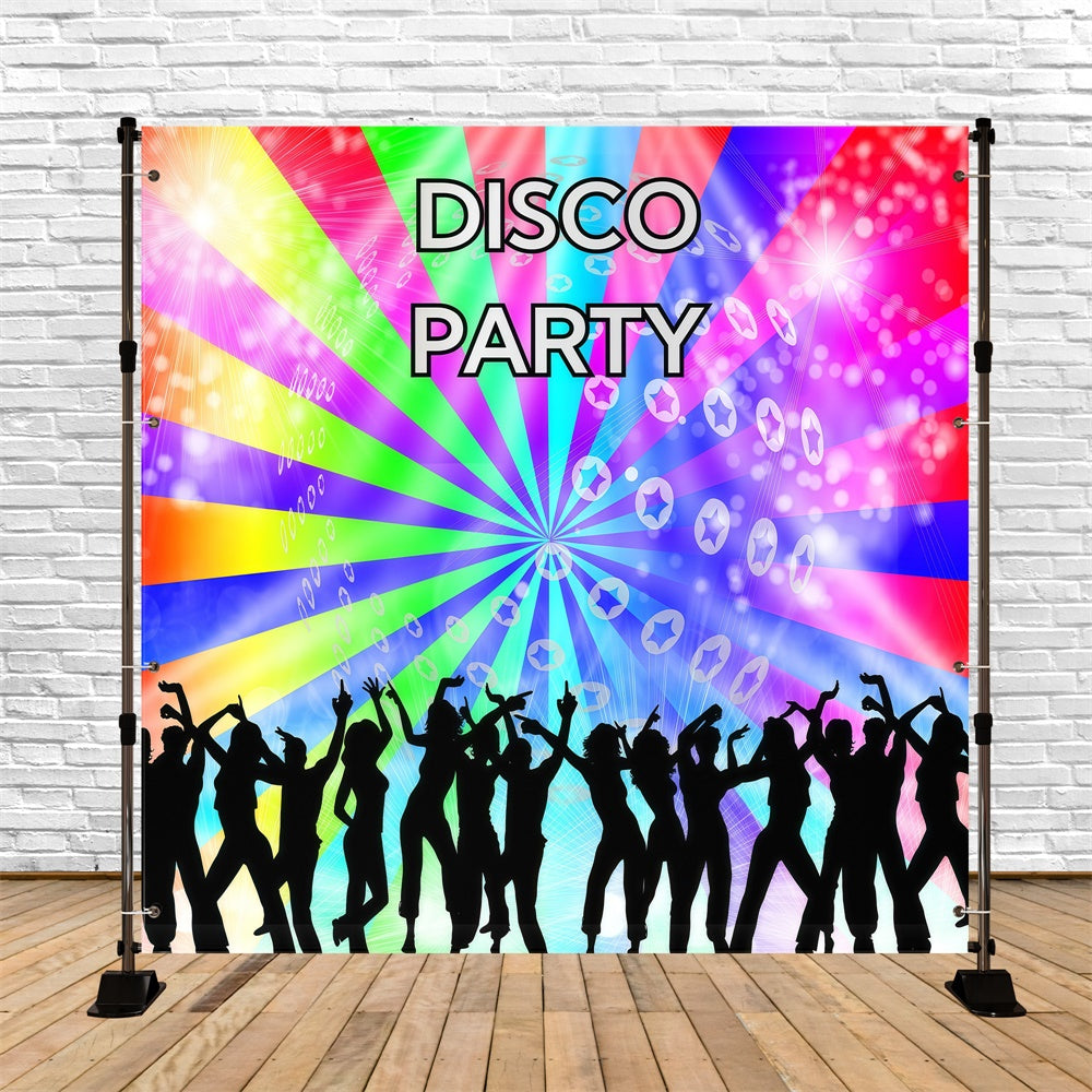 80er Jahre Backdrop Star Glow Groove Night Backdrop GQ4-356