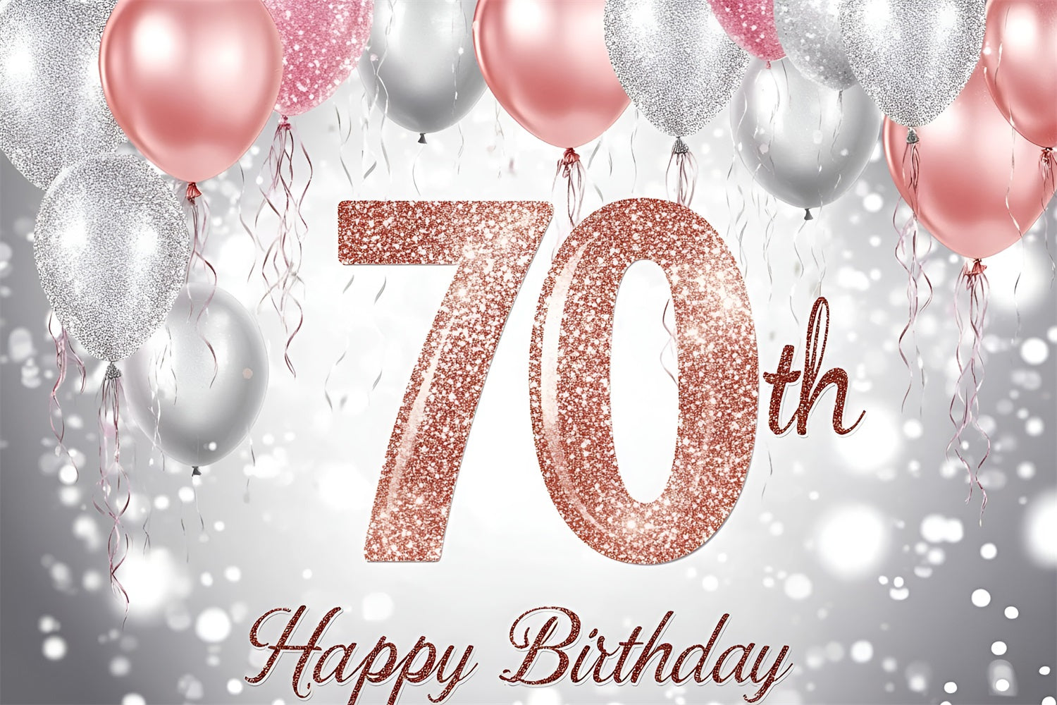Happy Geburtstag Backdrop Diamond Funkeln 70th Benutzerdefinierte Backdrop GQ4-5