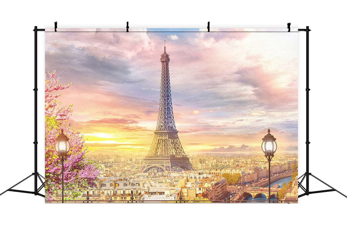 Paris Fotokulissen Charmante Skyline Paris Ansicht Hintergrund GQ4-54