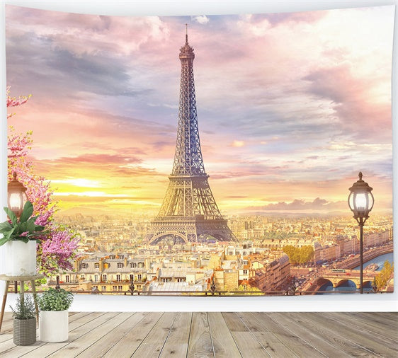 Paris Fotokulissen Charmante Skyline Paris Ansicht Hintergrund GQ4-54