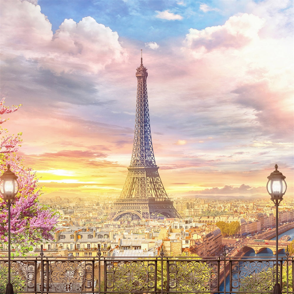 Paris Fotokulissen Charmante Skyline Paris Ansicht Hintergrund GQ4-54