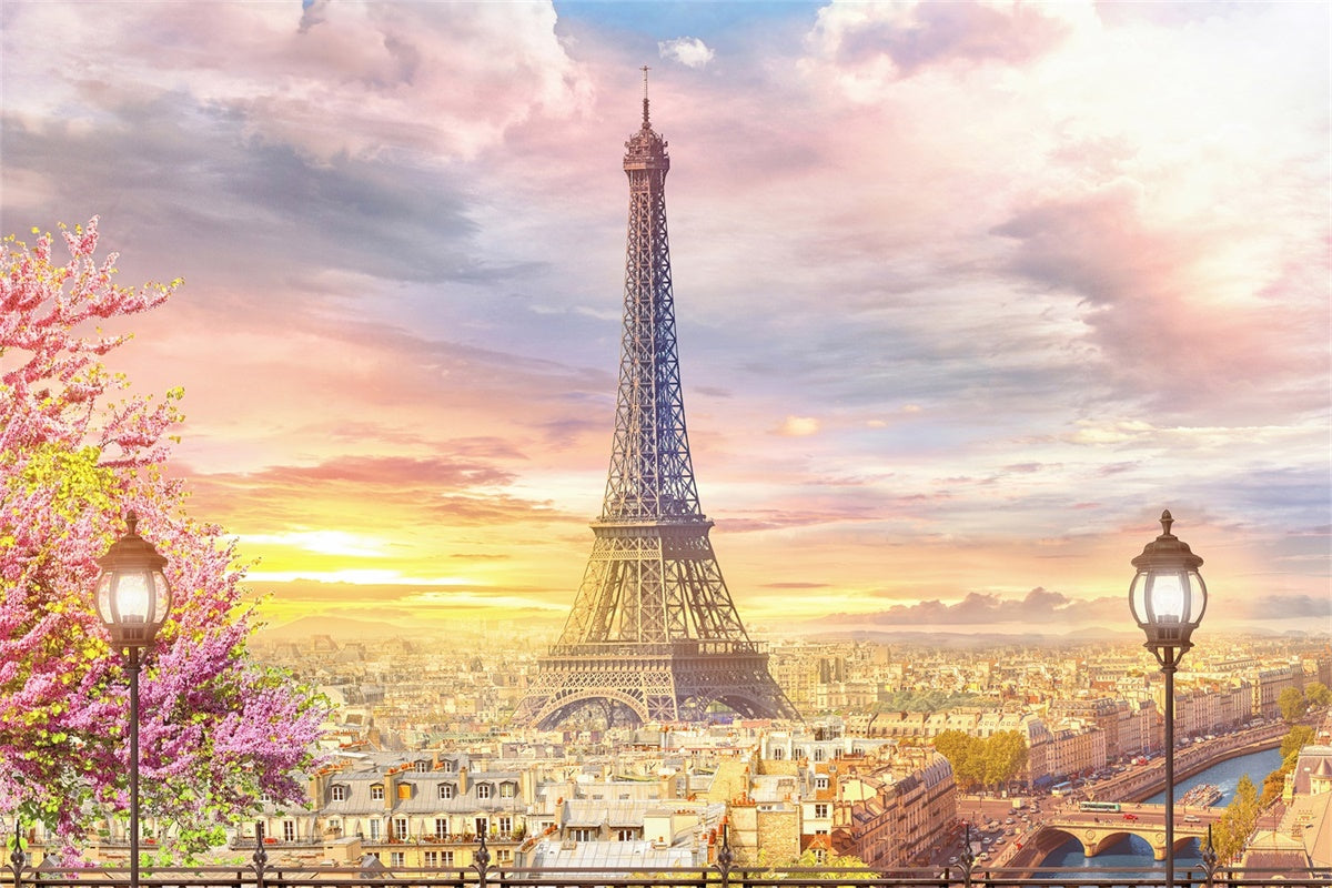 Paris Fotokulissen Charmante Skyline Paris Ansicht Hintergrund GQ4-54