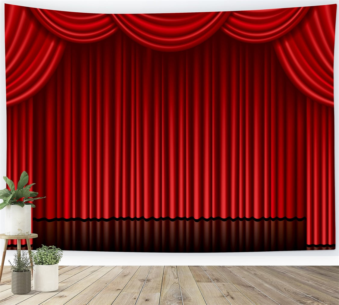Roter Teppich Backdrop Rote Vorhänge Traditioneller Bühnenhintergrund GQ4-85