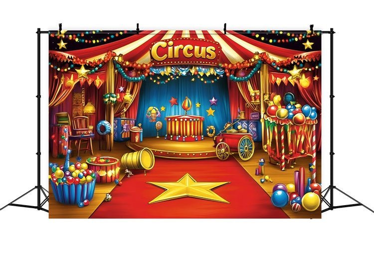 Zirkus Fotokulisse Retro Zirkuszelt Bühnenhintergrund GQ5-128