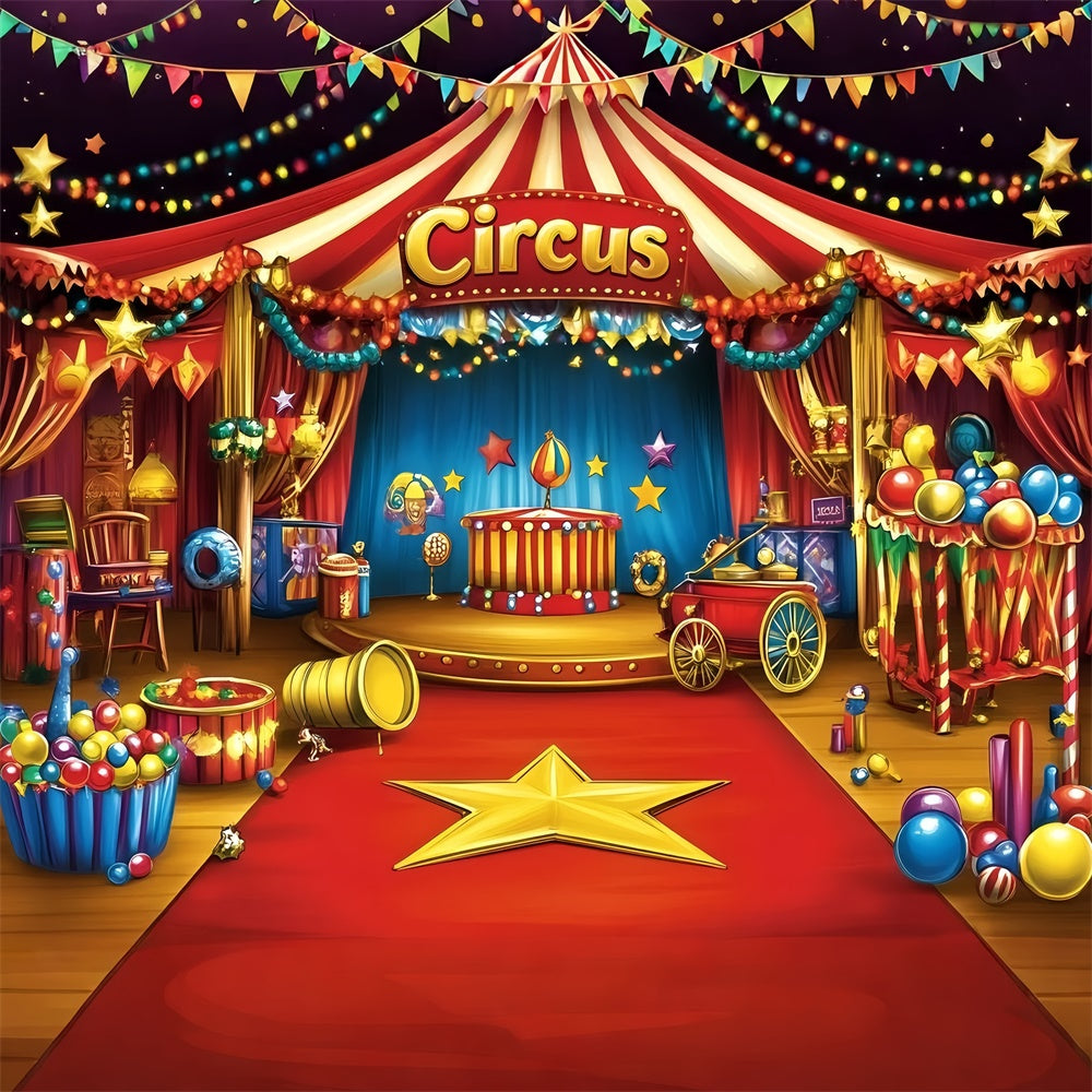 Zirkus Fotokulisse Retro Zirkuszelt Bühnenhintergrund GQ5-128