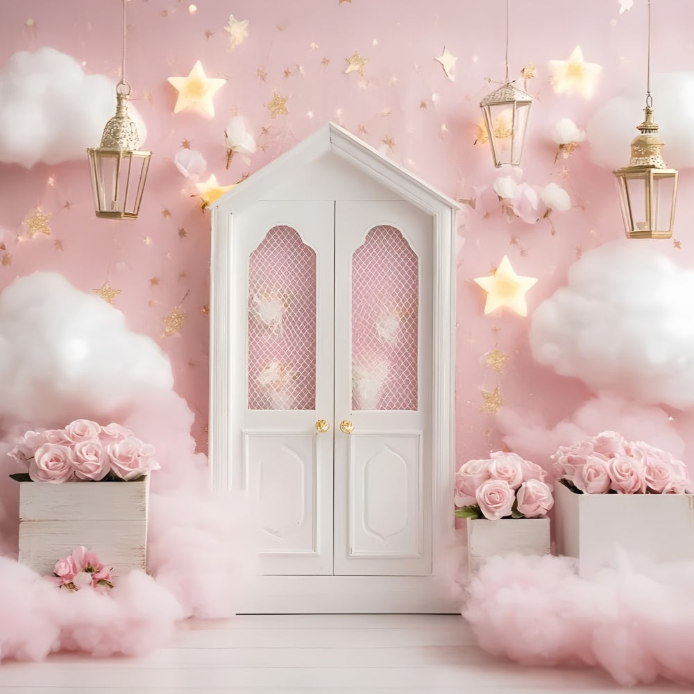 Neugeborenen-Fotoshoot-Hintergrund Rose Cloud Wonderland Hintergrund GQ5-152