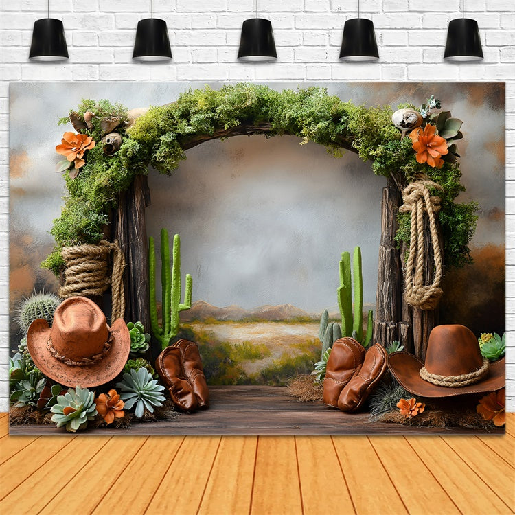 Western Cowboy Kulisse Kaktus Cowpoke Party Kinder Kulisse GQ5-166