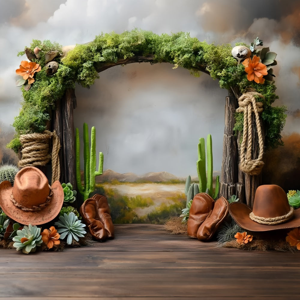 Western Cowboy Kulisse Kaktus Cowpoke Party Kinder Kulisse GQ5-166