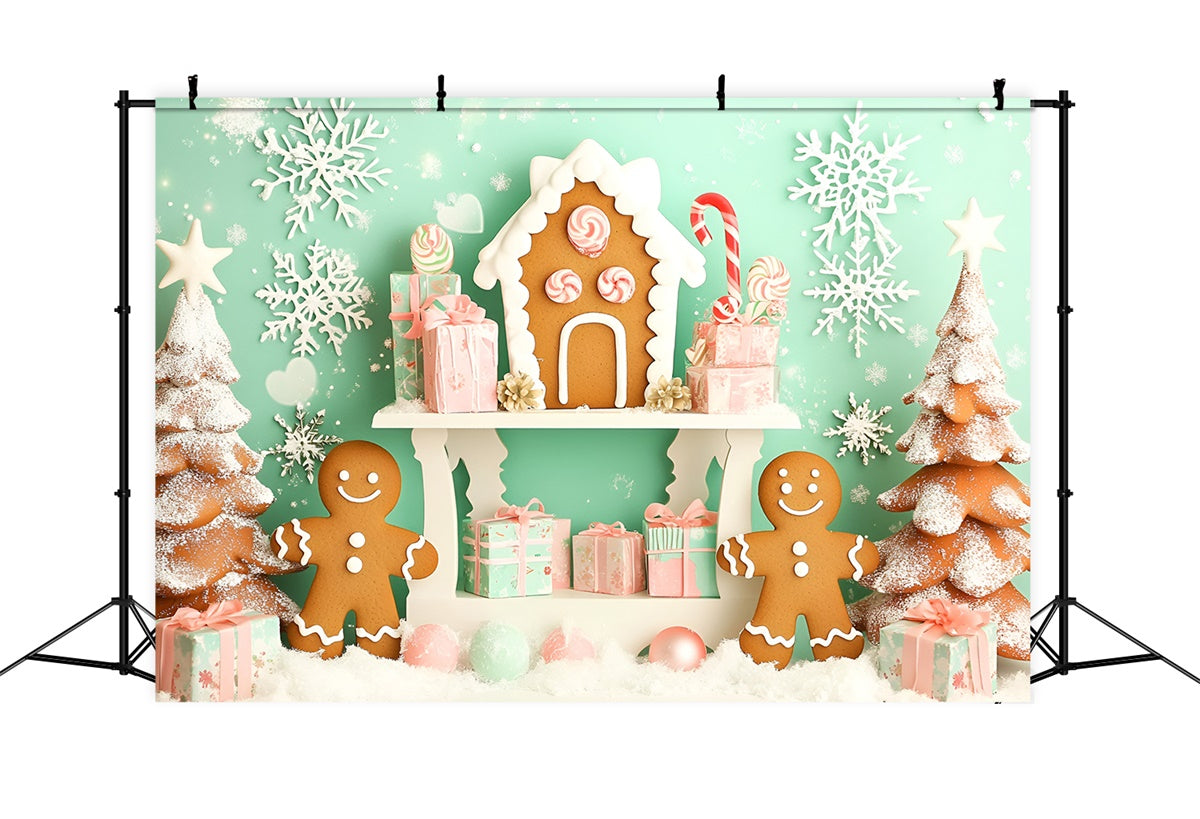 Neugeborene Fotografie Hintergrundkulissen Weihnachten Candy Shop Hintergrund GQ5-167