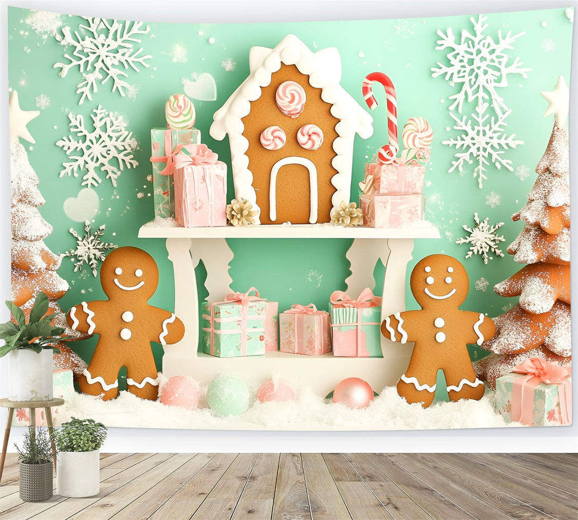 Neugeborene Fotografie Hintergrundkulissen Weihnachten Candy Shop Hintergrund GQ5-167