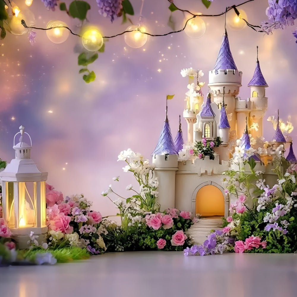 Castle Backdrops Twilight Flower Castle Kinder Backdrops GQ5-200
