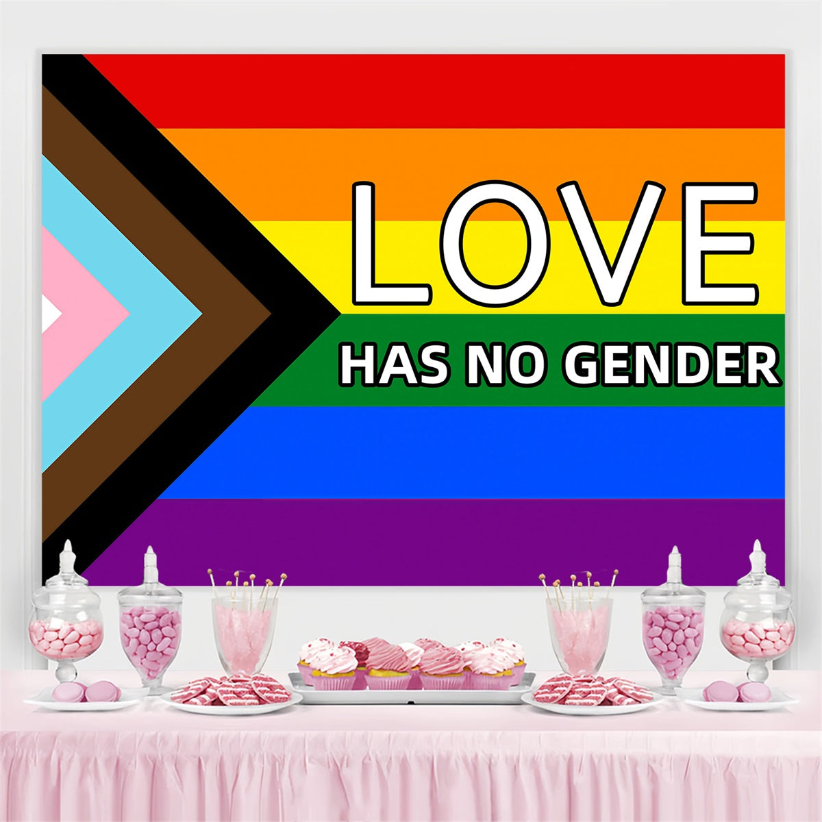 Homosexuell Stolz Backdrop Fortschritt Stolz Nachricht Backdrop GQ5-210