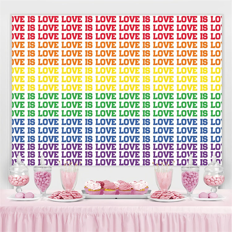 Stolz Backdrops Fett Regenbogen Text Muster Backdrop GQ5-230