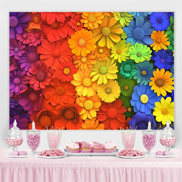 Stolz-Hintergrund Bunte Blumen-Feier-Hintergrund GQ5-231