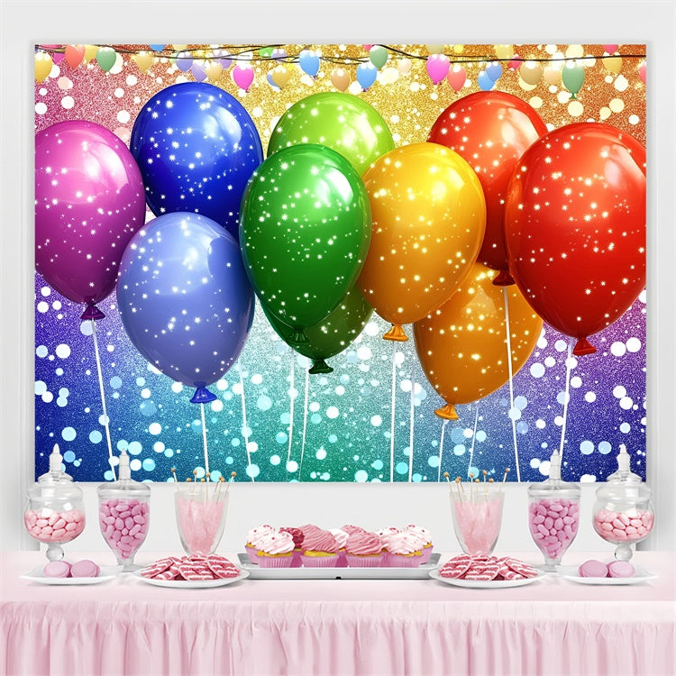 Pride Backdrops Funkelnde Regenbogen Luftballons Hintergrund GQ5-233