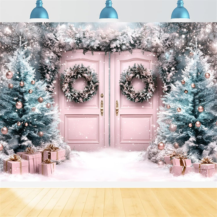 Weihnachts-Fotokulisse Enchanted Blush Eingangskulisse GQ57-12