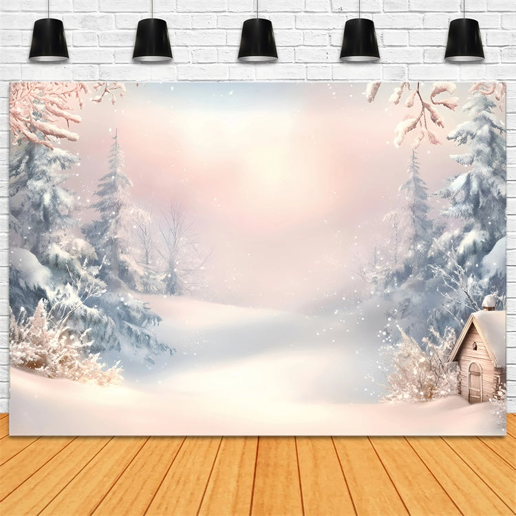 Winter Szene Hintergrund Dreamy Frost Morning Backdrop GQ57-158
