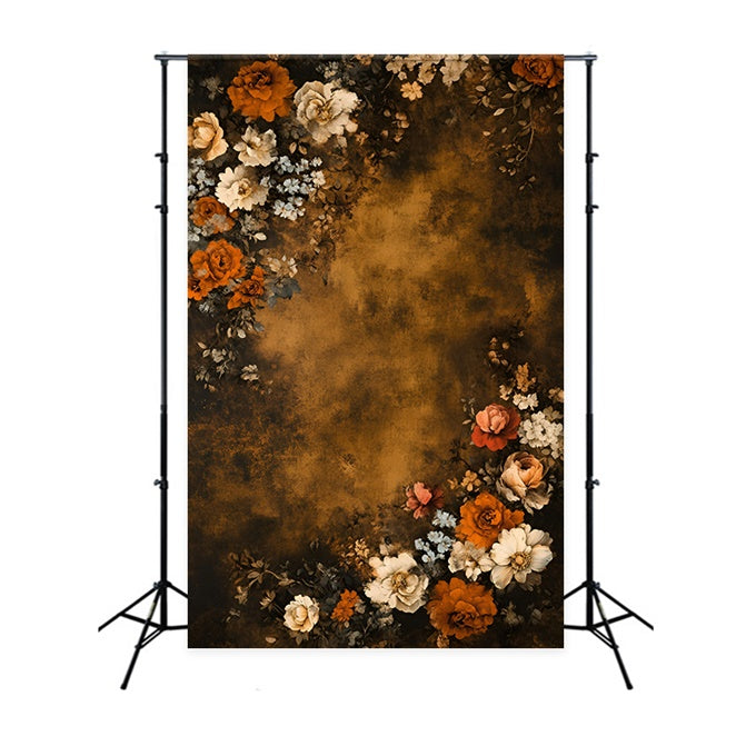 Kunstkulisse Rustikal Bernstein Floral Video Kulissen GQ57-190