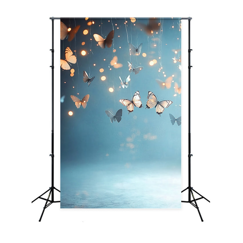 Künstlerische Backdrops Glitzernder Schmetterling Flug Stoffhintergrund GQ57-194