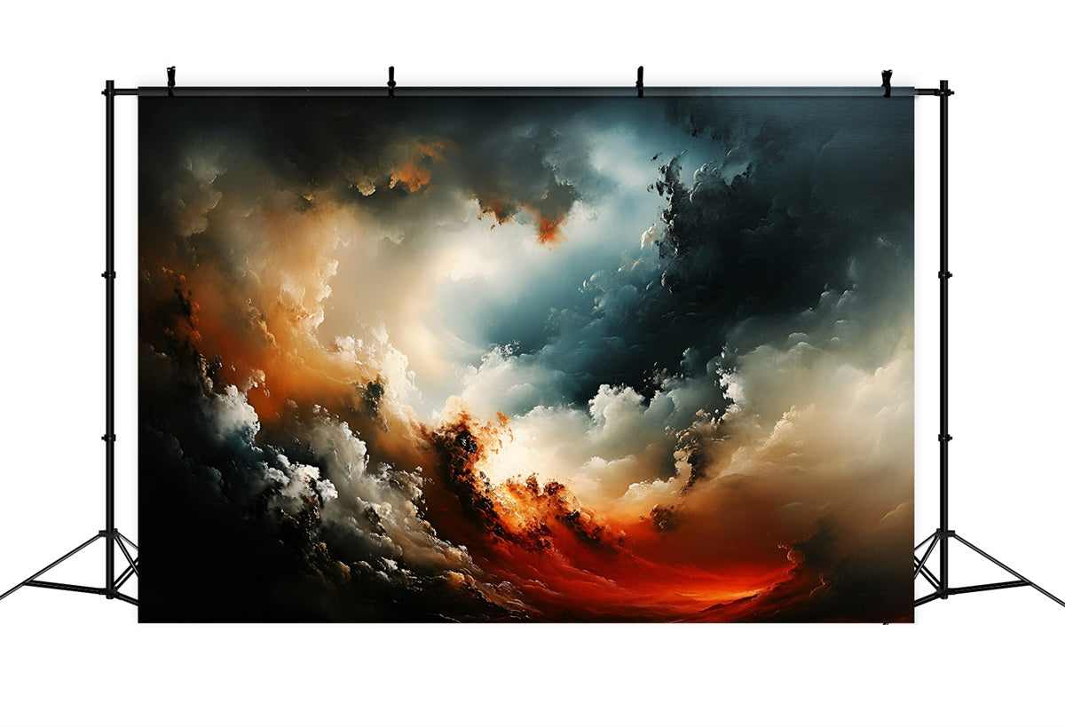 Fine Art Backdrops Abstrakte Sonnenuntergang Sturm Stoff Backdrop GQ57-197