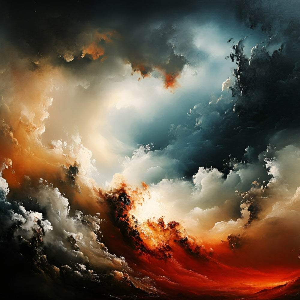 Fine Art Backdrops Abstrakte Sonnenuntergang Sturm Stoff Backdrop GQ57-197